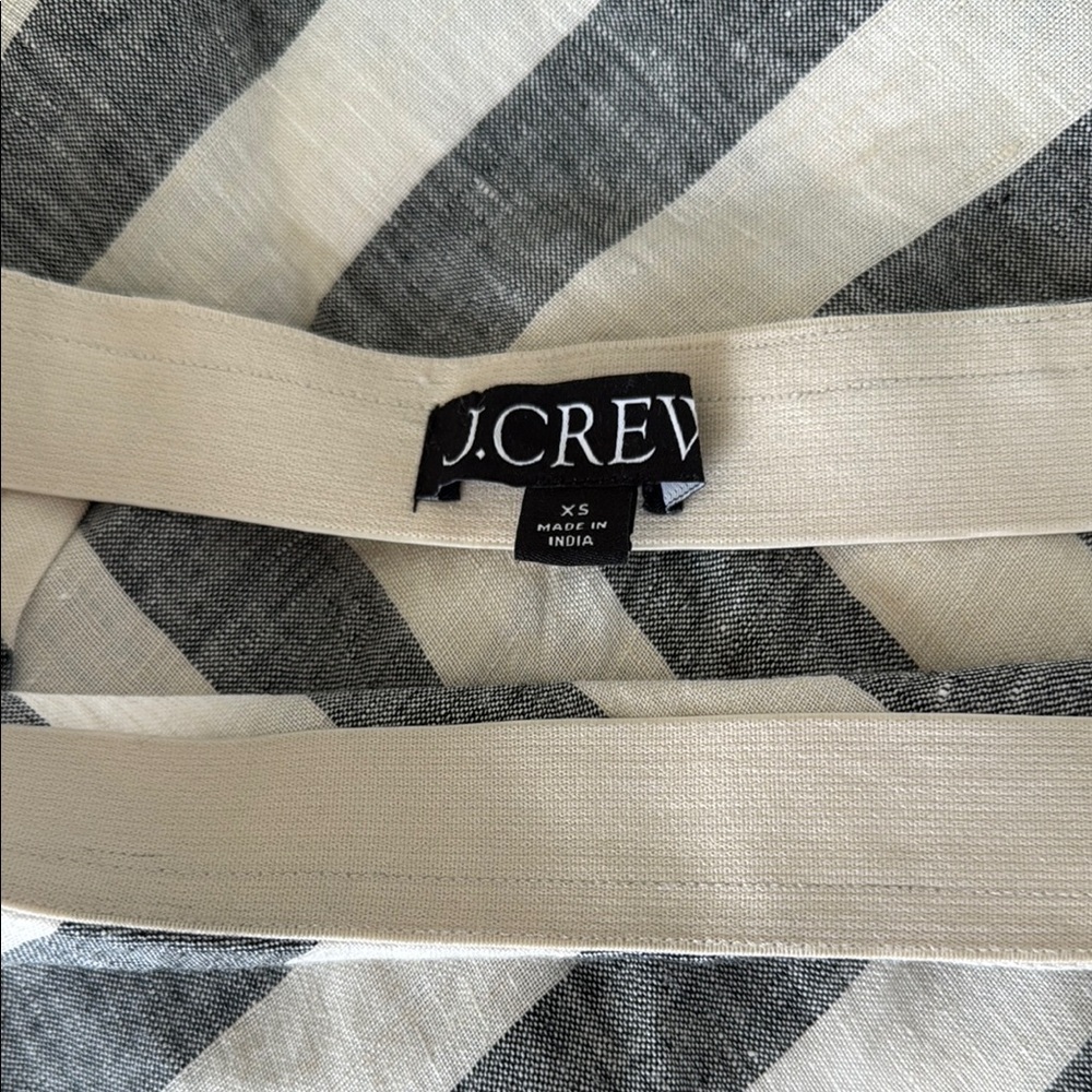J.Crew 100% Linen Gray and White Skirts - Picture 3 of 12